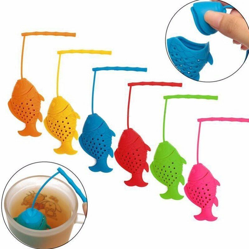 Handle Tea Infuser Fish Silicone Loose Leaf Tea Filter Strainer Diffuser TeaTool Secondary image