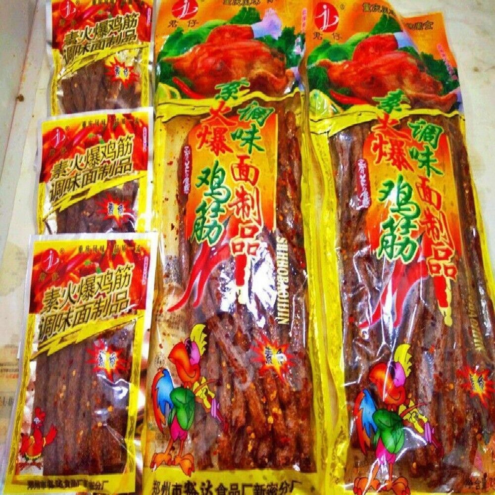 Chinese Spicy Chicken Tendon Strips 172g Hot Snack