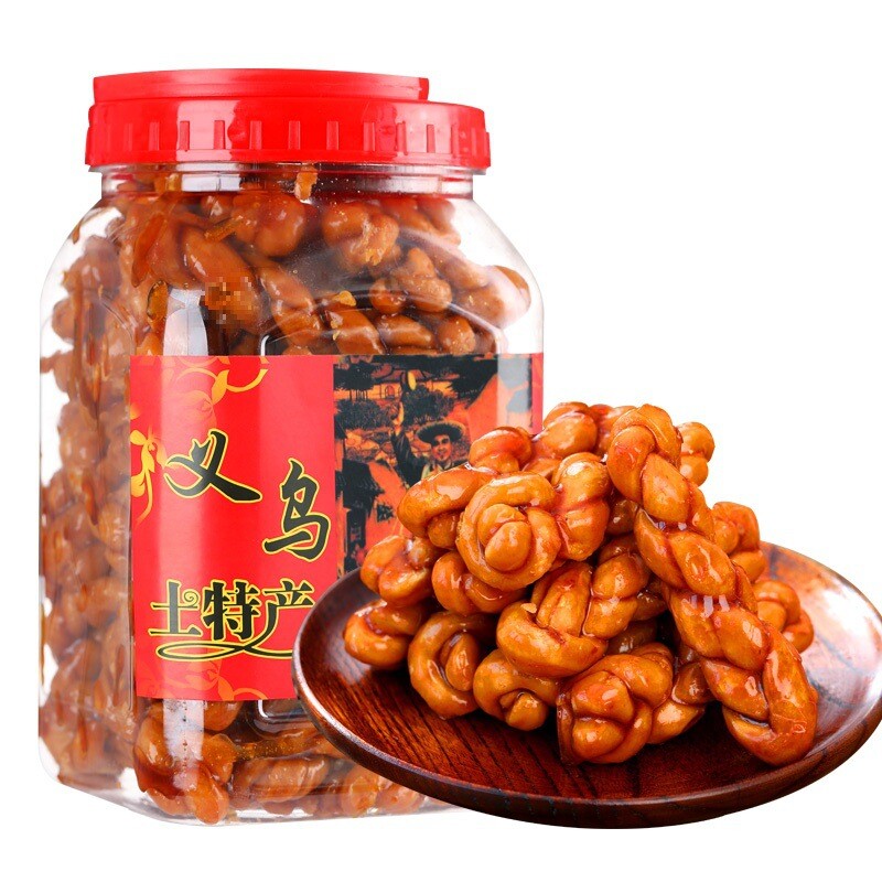 Yiwu Red Sugar Twisted Donut Black Sesame Snack Bulk Pack Traditional Treats Main image