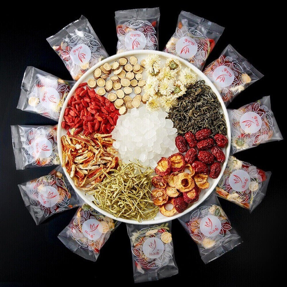 Eight Treasures Herbal Tea 120g Chrysanthemum Honeysuckle Red Date Goji Blend