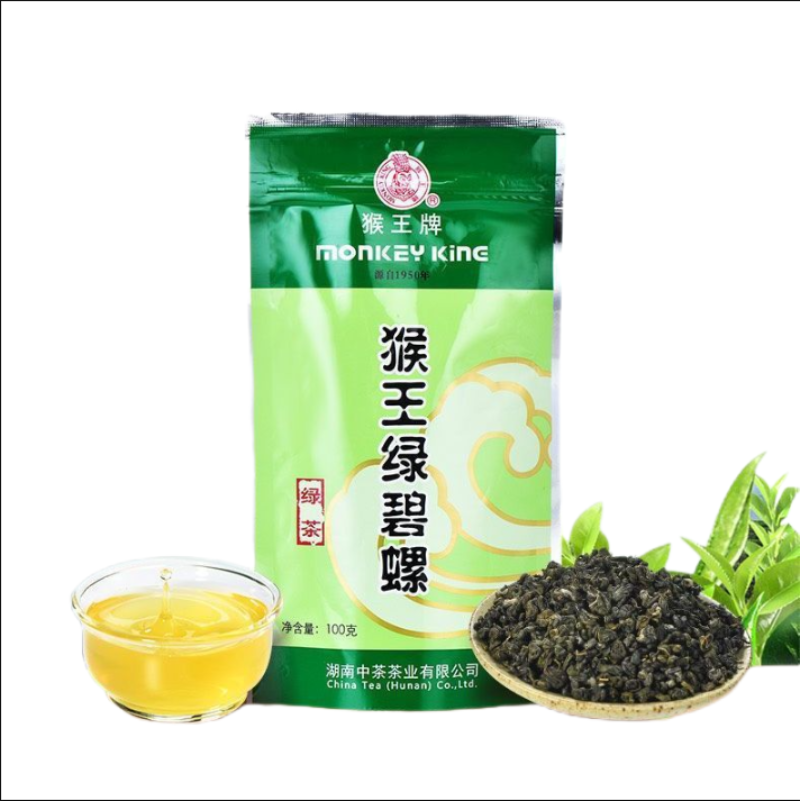 HelloYoung Green Tea Green Biloba Roll Green Tea New Tea Strong Fragrance Type Extra 100g