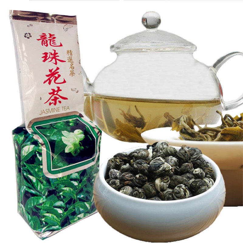 HelloYoung Top Grade 100% JASMINE DRAGON PEARLS TEA Natural Jasmine Flower Green Tea 250g Secondary image