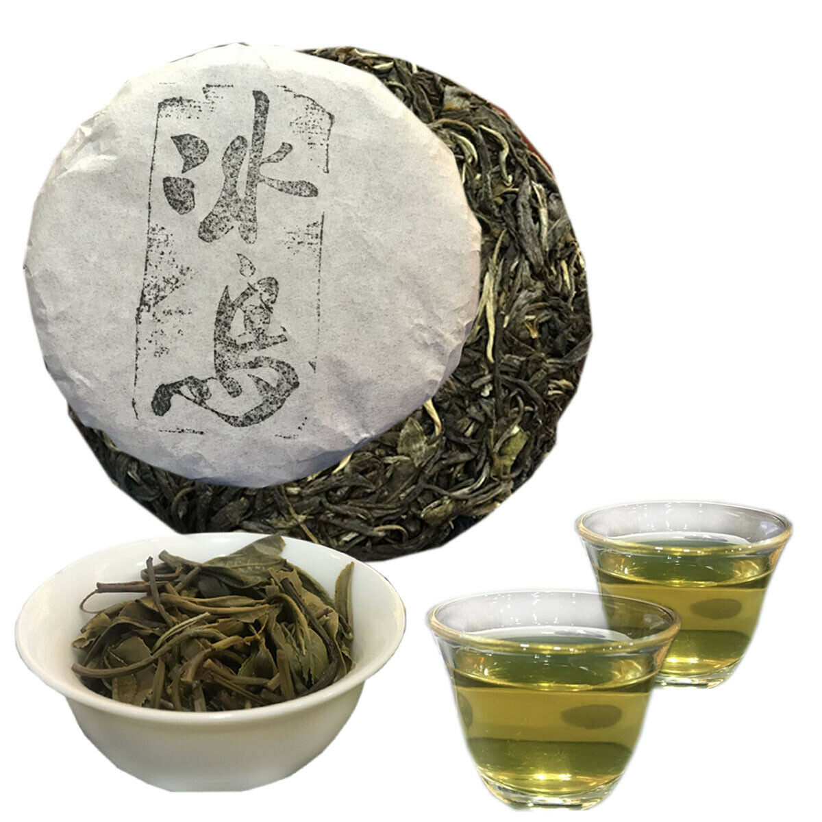HelloYoung Premium Raw Puer Tea Cake Bing Dao Sheng Pu-erh Healthy Care Chinese Yunnan 100g Main image