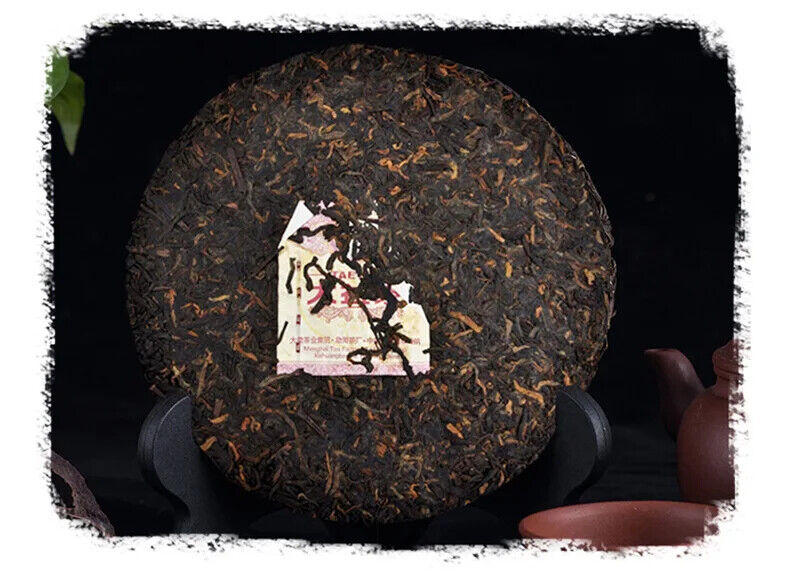 Chinese Famous Da Yi Brand Ripe Puer Tea Cake 7592 Fermented Puerh Cha Bing 357g