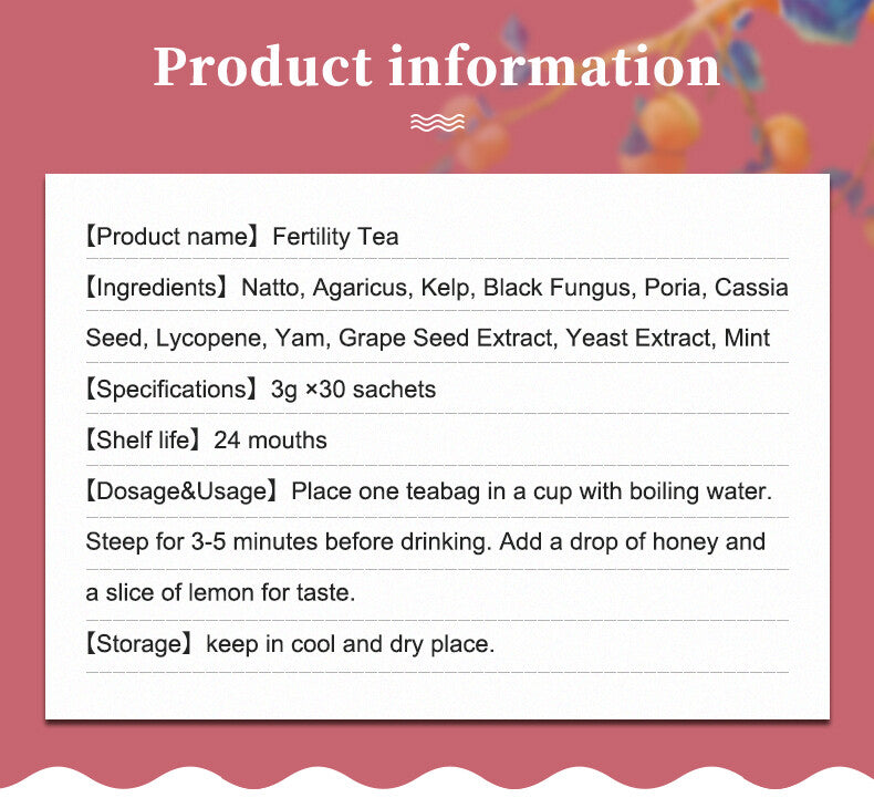 Herbal Teabag Factory Womb Detox Tea Female Fertility Fibroid Tea