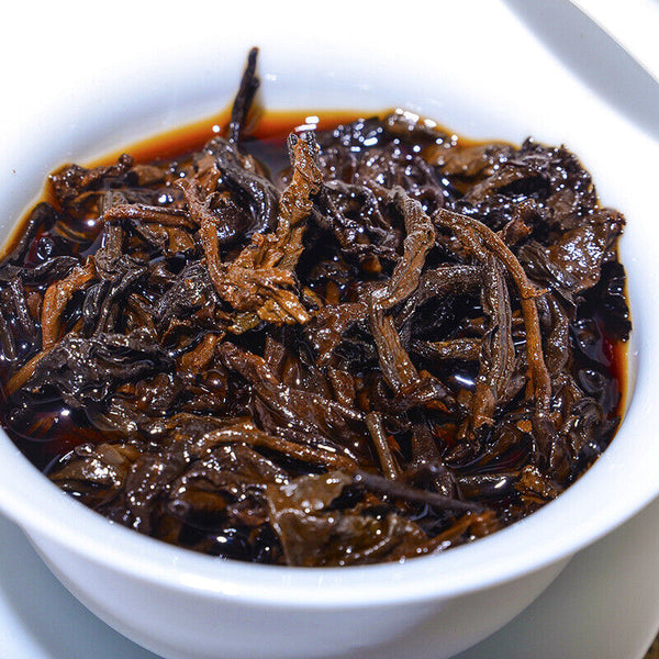 Cake Tea Old Ban Zhang Jinya Cooked Tea Cake Pu'er Tea 357g Pu'er Tea Cooked Tea