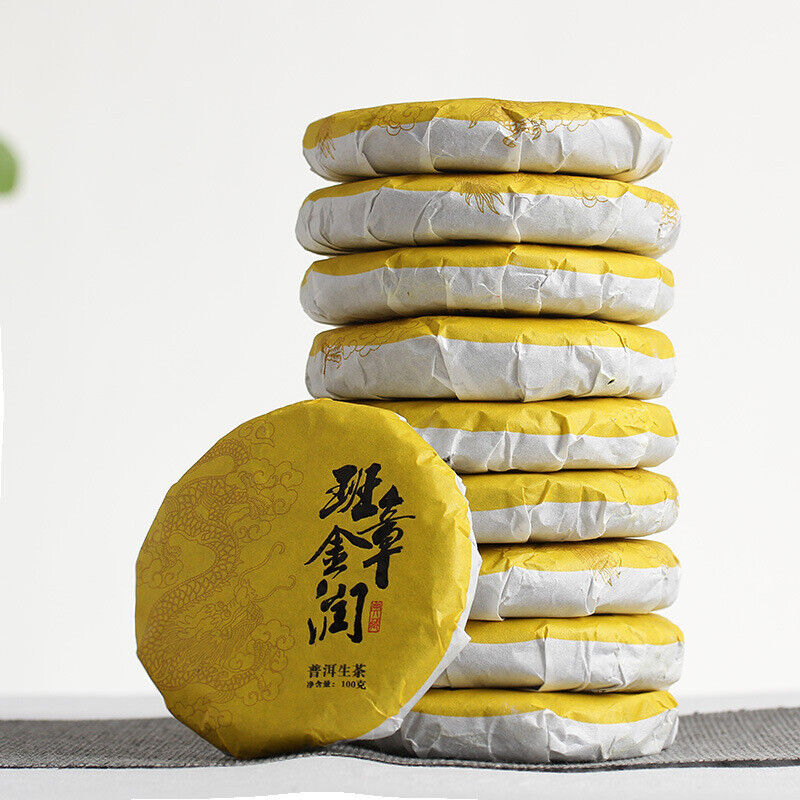 Yunnan Puerh Tea 2020 Banzhang Jinrun Large Tree Puerh Raw Tea Cakes 100g Secondary image