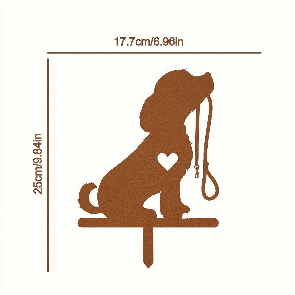 CIFbuy™ 1pc Small Dog Metal Iron Garden Stake Art - Small Dog-Shaped Iron Stake Transforming Outdoor Space, Perfect for Pet Commemoration, Gorgeous Addition to Yard Art, Wall Sculptures, Sturdy Iron Craft, Collectible Figurines.