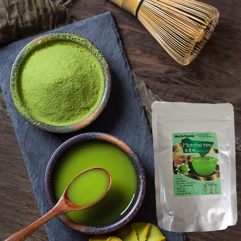 HelloYoung Top Matcha Green Tea Powder Unsweetened 100% Natural matcha green tea powder Main image