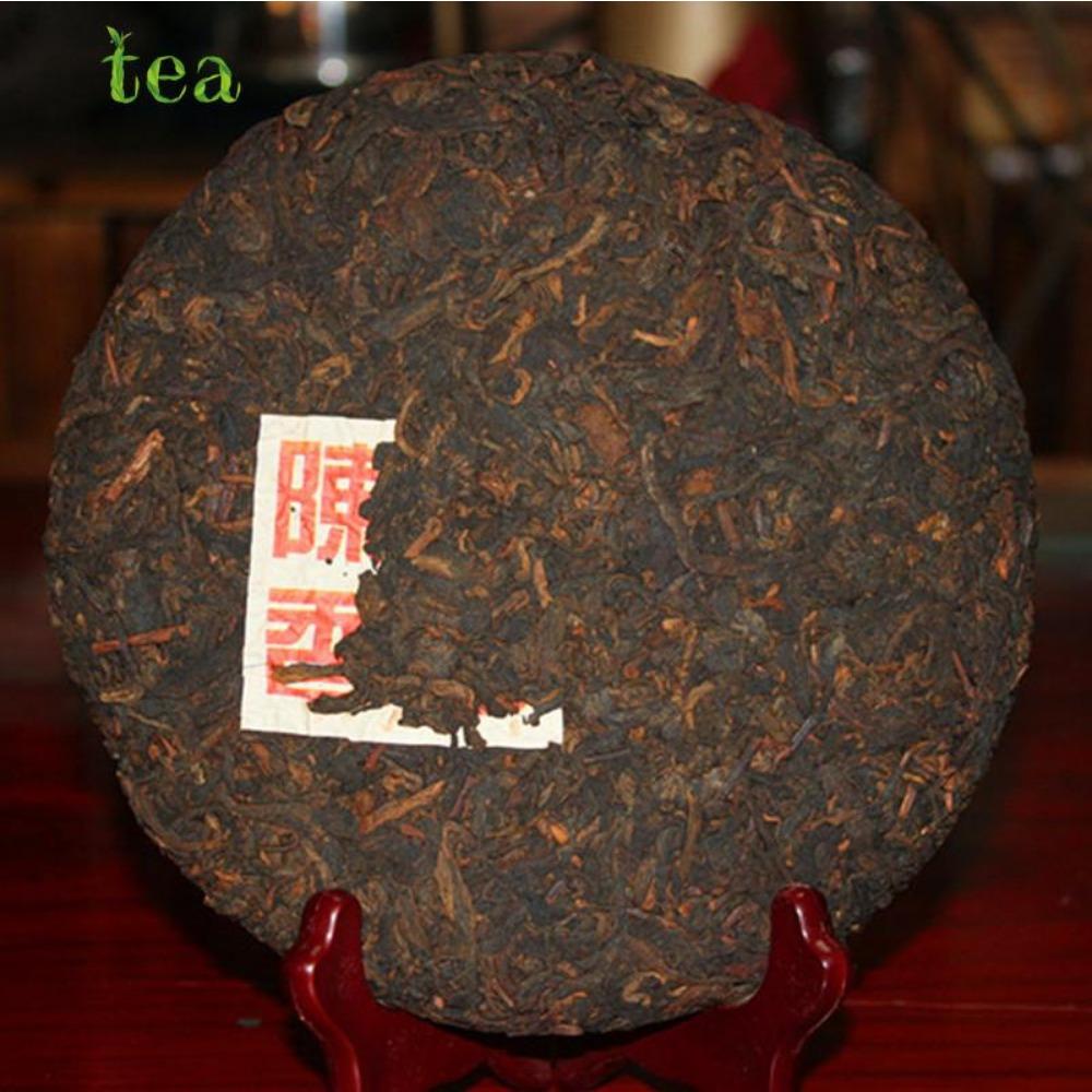 HelloYoungTea Yunnan Le Xingxiang Ancient Tree Chenxiang Ripe Puer Qizi Tea Cake 357g