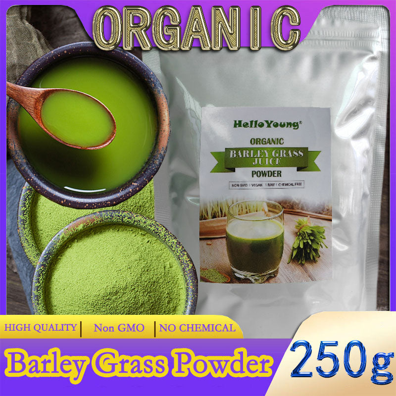 HelloYoung Barley grass official store Organic Barley Grass Powder original 250g moistening intestines, burning fat