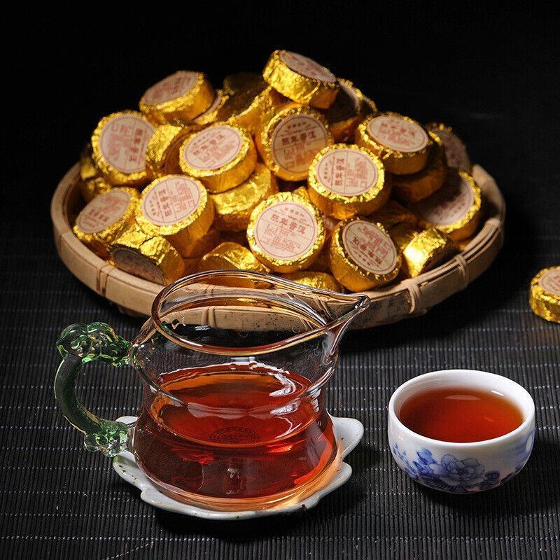 HelloYoungTea Yunnan Puer Small Tuocha Ripe Tea Original Mini Tuocha Small Round Tea Cake 500g