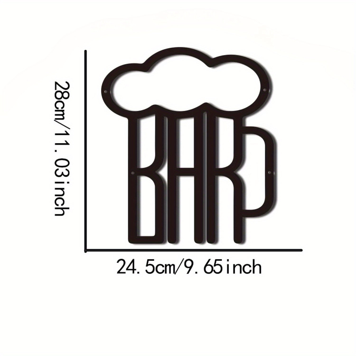 CIFbuy™ Trendy Beer Mug Metal Wall Decor - Stylish Bar Sign & Gothic Kitchen Wall Art, Unique Beer Sign Brings Creative Decor Ideas to Home Bars & Kitchens, Decorative Wall Sculptures.