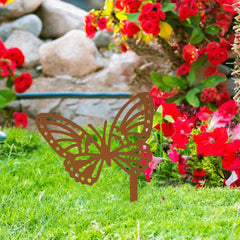 CIFbuyWhimsical Garden Stakes Set - Elegant Metal Bunny, Butterfly & Bird Decor | Iron Accents for Flower Beds & Pathways - Weatherproof Outdoor Art- Outdoor statue.Garden Stakes