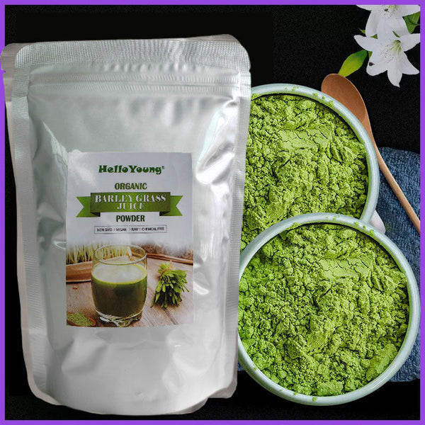 HelloYoung Barley Grass Powder Original 100% Healthy Pure Weight Loss and Detoxification Beverage