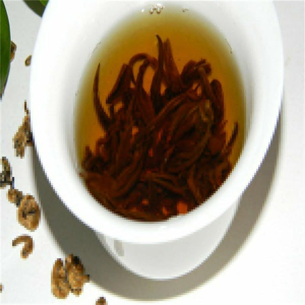 HelloYoungTea Top Yunnan Golden Snail Bud "JingLuoYa" Dian Hong Black Tea Chinese Tea