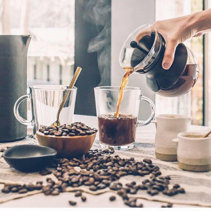 HelloYoungTea Roasted Arabica Coffee Beans 500g Baking Charcoal Medium Deep Roast Coffee Beans