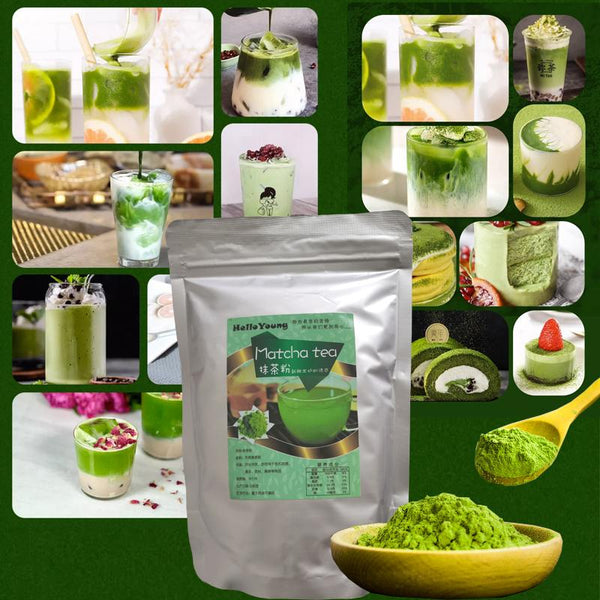 HelloYoungTea Organic Matcha Green Tea Powder green tea powder weight loss First Harvest Authentic Japanese Origin, 100% Pure Matcha for Smoothies, Latte and Bakin