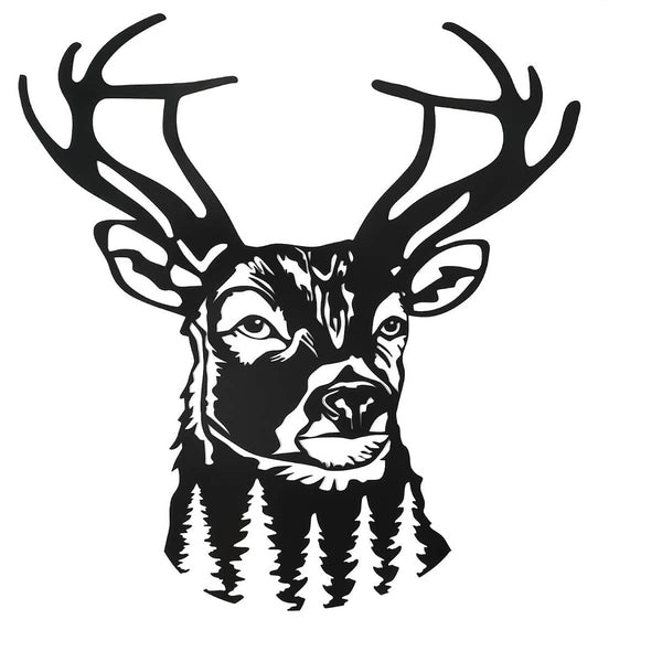 1pc Deer Head Shaped Iron Art Wall Decoration