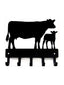 Cow and calf - key hook decorative wrought iron hook 1PC