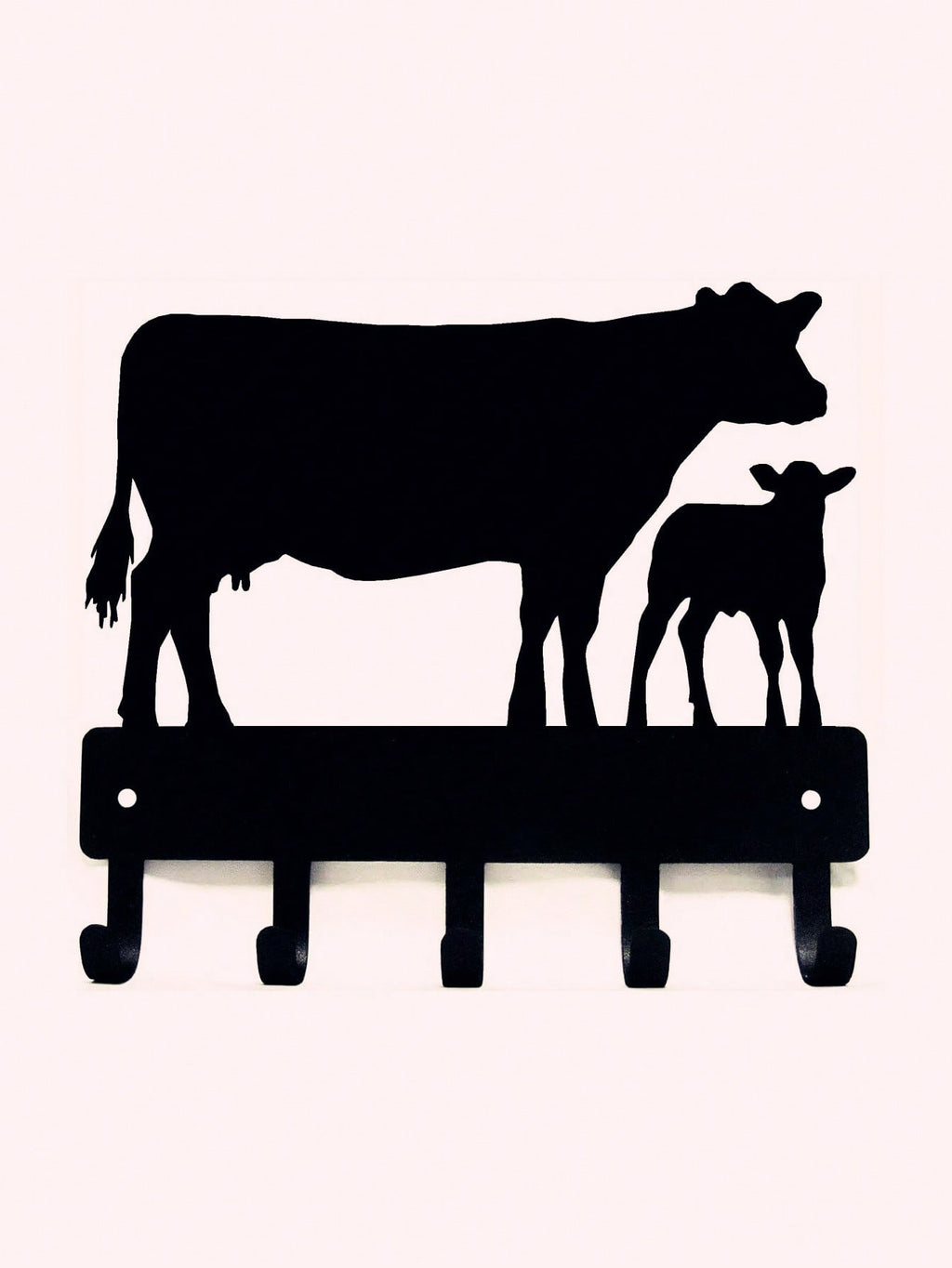 Cow and calf - key hook decorative wrought iron hook 1PC