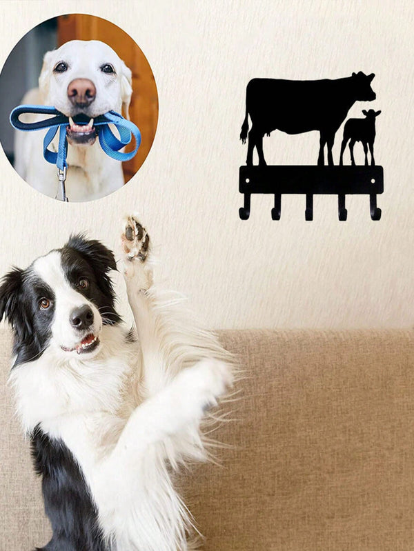 Cow and calf - key hook decorative wrought iron hook 1PC