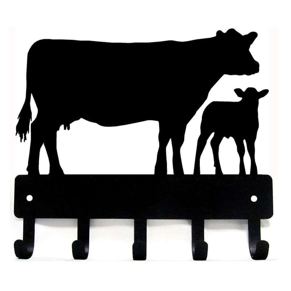 Cow and calf - key hook decorative wrought iron hook 1PC