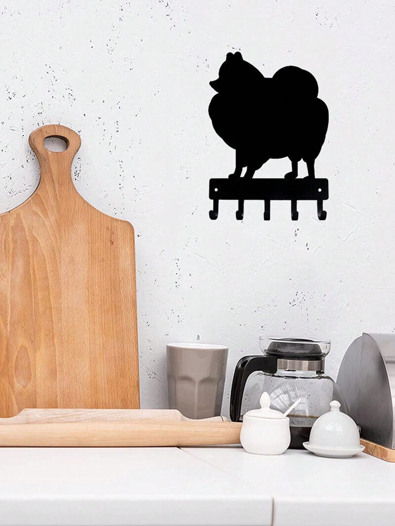 1pc Iron Wall Hook, Modern Dog Shaped Wall Mounted Hook For Home
