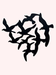 1pc Iron Wall Hanging, Modern Bird Shaped Hanging Decoration For Home