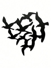 1pc Iron Wall Hanging, Modern Bird Shaped Hanging Decoration For Home