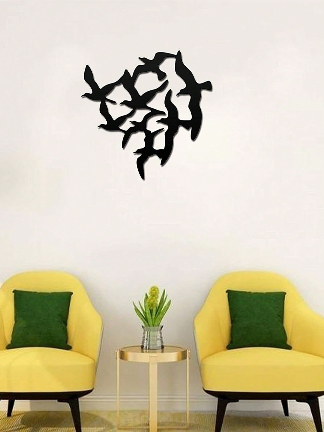 1pc Iron Wall Hanging, Modern Bird Shaped Hanging Decoration For Home