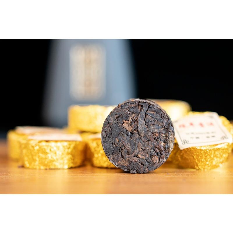 HelloYoungTea 500g Yunnan Pu'er Tea Ripe Tea Aged Pu'er Small Round Cake Mini Tuo Tea