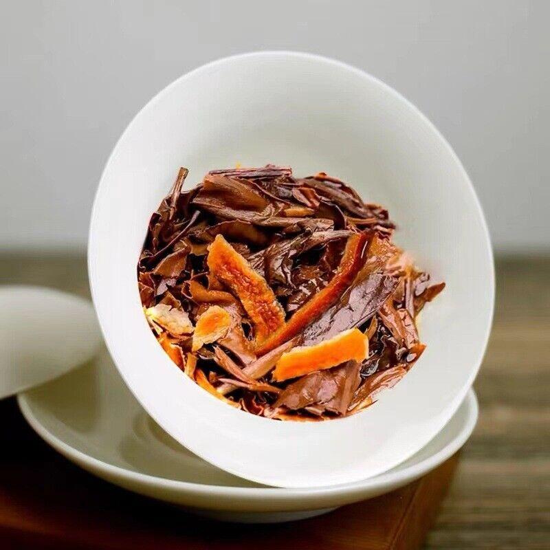HelloYoungTea 500g ChenPi White Tea Fuding Old White Tea Longzhu Xinhui Chen Pi Small Tea Cake