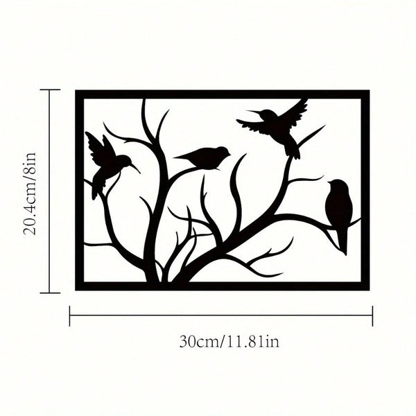 1 piece of metal standing bird branch wall art, modern wall decoration, metal wall decoration, gifts
