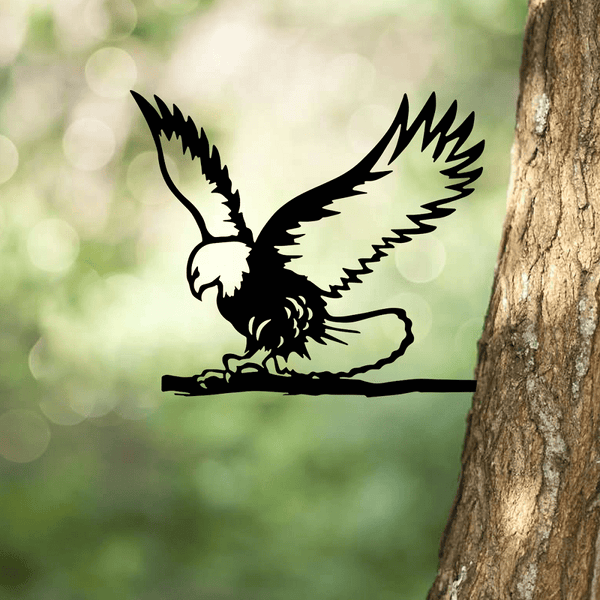 1 piece Metal Eagle Flying Free Silhouette Decoration Garden Decoration, Metal Garden Art, Garden Tree Decoration Outdoor, Backyard Decoration