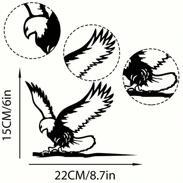 1 piece Metal Eagle Flying Free Silhouette Decoration Garden Decoration, Metal Garden Art, Garden Tree Decoration Outdoor, Backyard Decoration