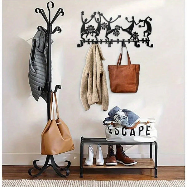 1 black wall-mounted keychain hook for entry and living room decor - organize your keys