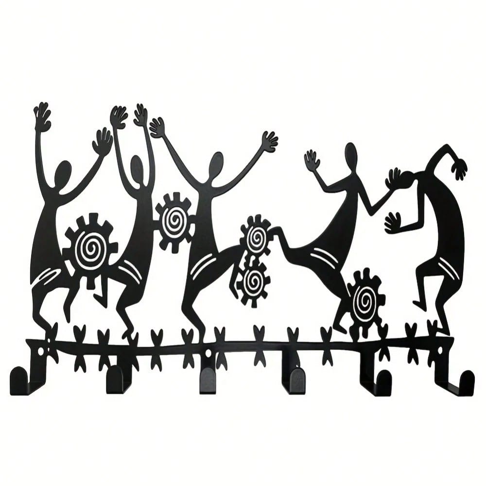 1 black wall-mounted keychain hook for entry and living room decor - organize your keys