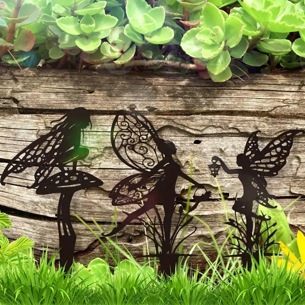 1 piece Garden Fairy Alette: an exclusive metal outdoor decoration for your patio and lawn, large outdoor metal garden artwork