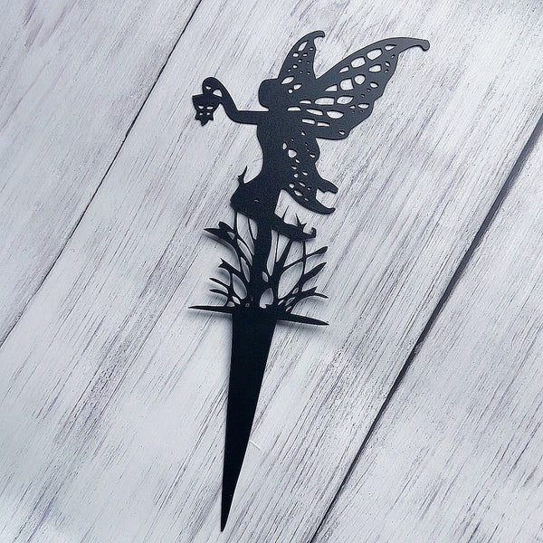 1 piece Garden Fairy Alette: an exclusive metal outdoor decoration for your patio and lawn, large outdoor metal garden artwork
