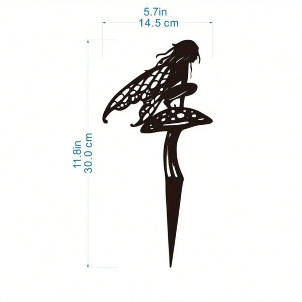 1 piece Garden Fairy Alette: an exclusive metal outdoor decoration for your patio and lawn, large outdoor metal garden artwork