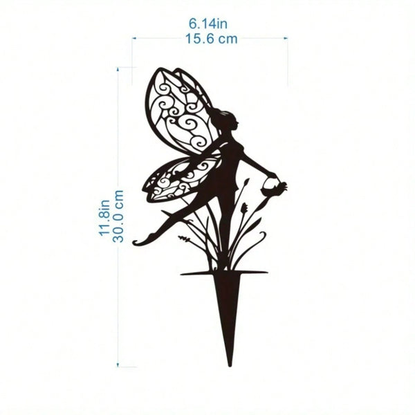 1 piece Garden Fairy Alette: an exclusive metal outdoor decoration for your patio and lawn, large outdoor metal garden artwork