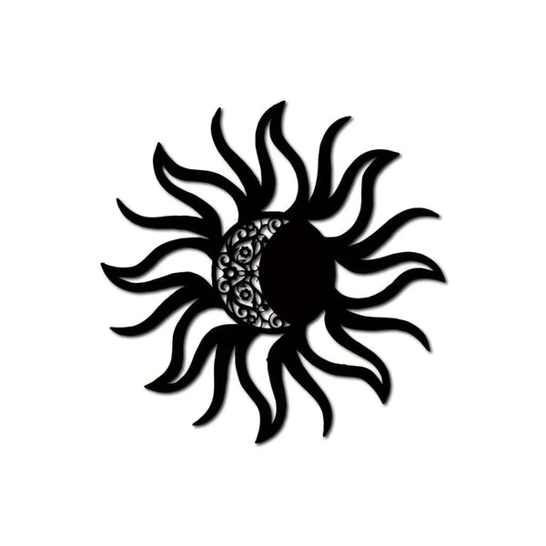 1 piece of metal sun and moon art wall decoration, sun and moon metal wall decoration, metal sun and moon class logo wall decoration, metal wall hanging