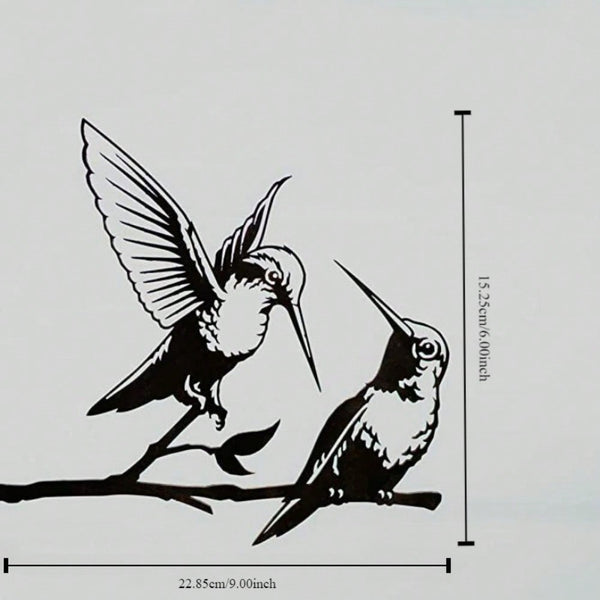 1 piece of bird perch steel silhouette metal wall decoration, suitable for home garden patio outdoor sculpture insertion decoration, is the perfect choice for birthdays, house warming, garden art decoration.