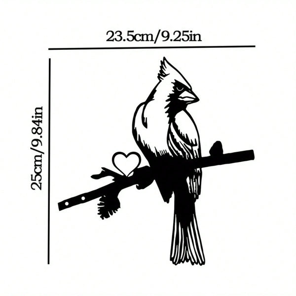 1 piece of bird perch steel silhouette metal wall decoration, suitable for home garden patio outdoor sculpture insertion decoration, is the perfect choice for birthdays, house warming, garden art decoration.