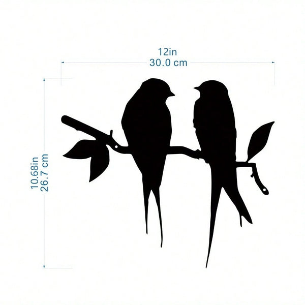 1 piece of bird perch steel silhouette metal wall decoration, suitable for home garden patio outdoor sculpture insertion decoration, is the perfect choice for birthdays, house warming, garden art decoration.