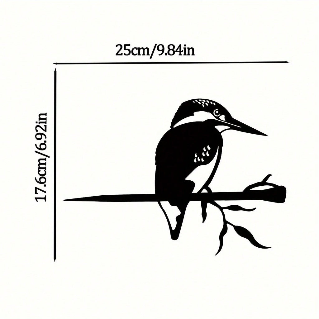 1 piece of bird perch steel silhouette metal wall decoration, suitable for home garden patio outdoor sculpture insertion decoration, is the perfect choice for birthdays, house warming, garden art decoration.