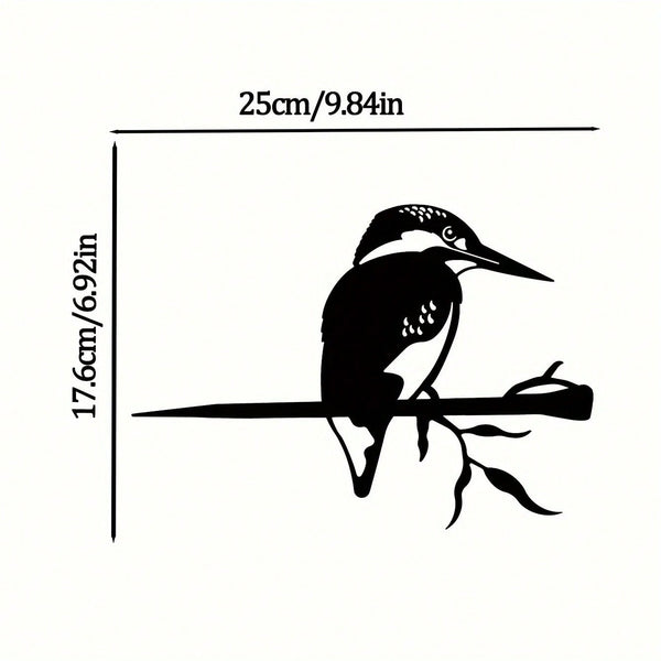 1 piece of bird perch steel silhouette metal wall decoration, suitable for home garden patio outdoor sculpture insertion decoration, is the perfect choice for birthdays, house warming, garden art decoration.