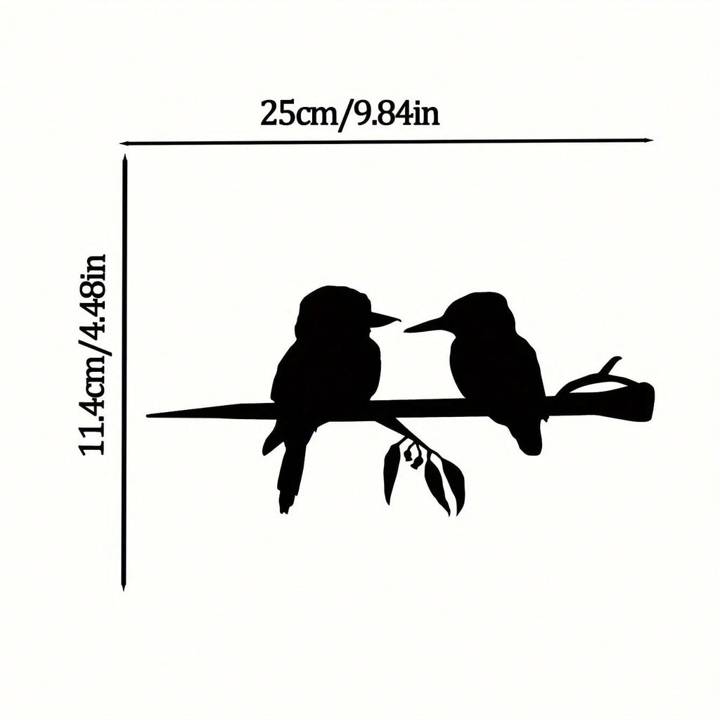 1 piece of bird perch steel silhouette metal wall decoration, suitable for home garden patio outdoor sculpture insertion decoration, is the perfect choice for birthdays, house warming, garden art decoration.