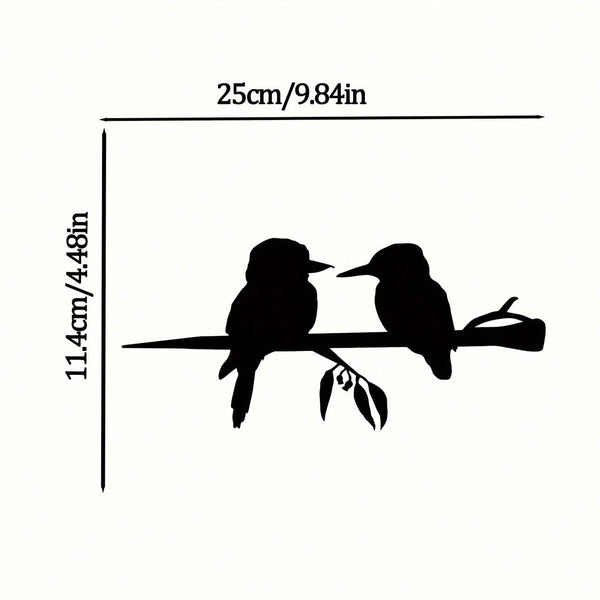 1 piece of bird perch steel silhouette metal wall decoration, suitable for home garden patio outdoor sculpture insertion decoration, is the perfect choice for birthdays, house warming, garden art decoration.